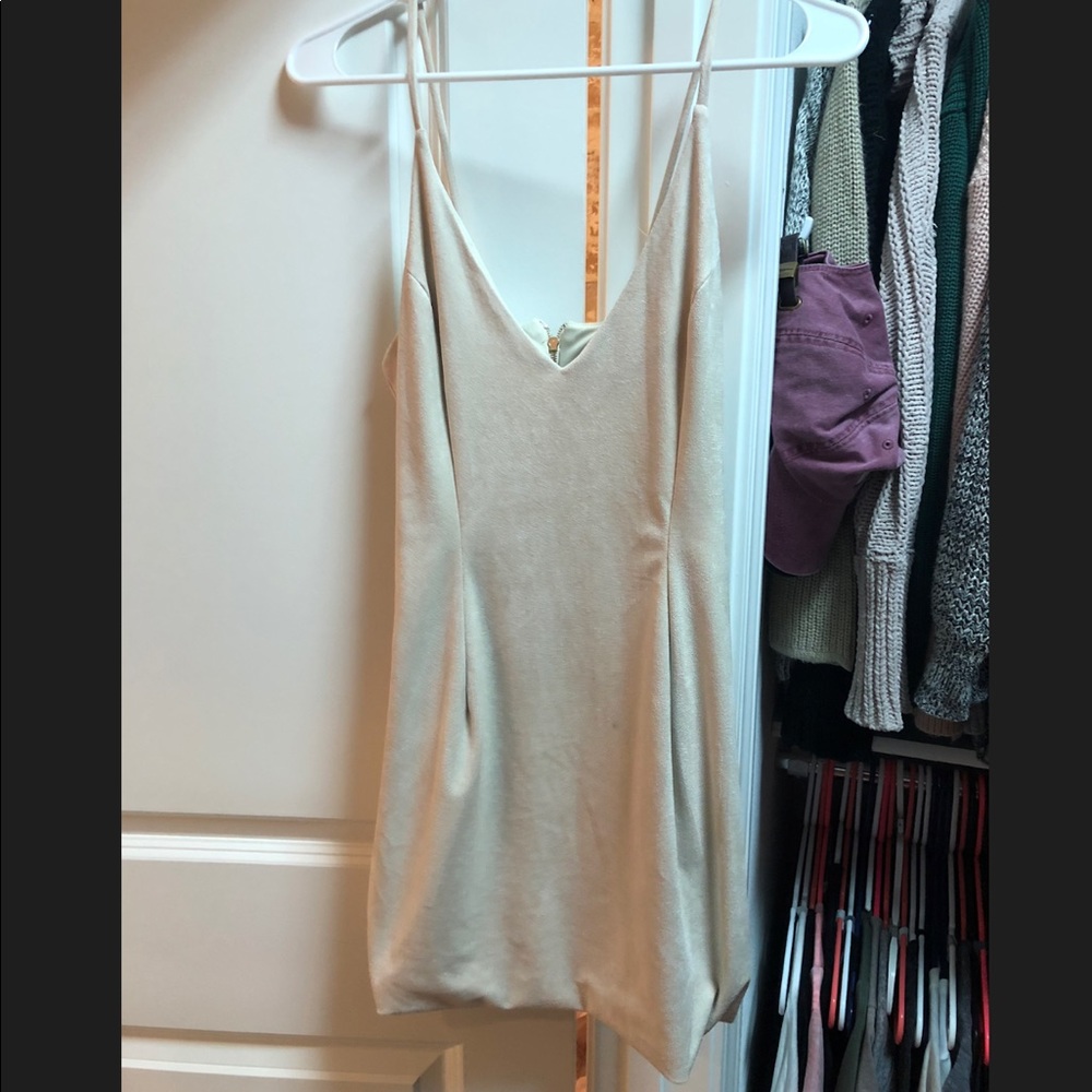 Suede mini dress